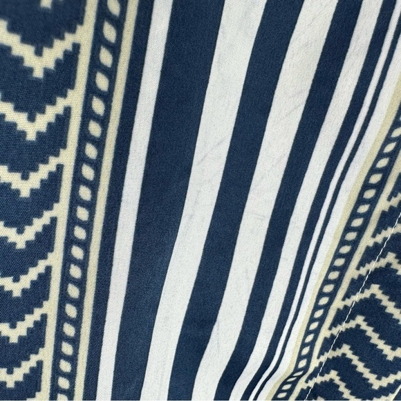 Gypsie Blu Women Kaftan Long Dress One Size Blue White Coverup Pockets Button Up - Picture 7 of 10